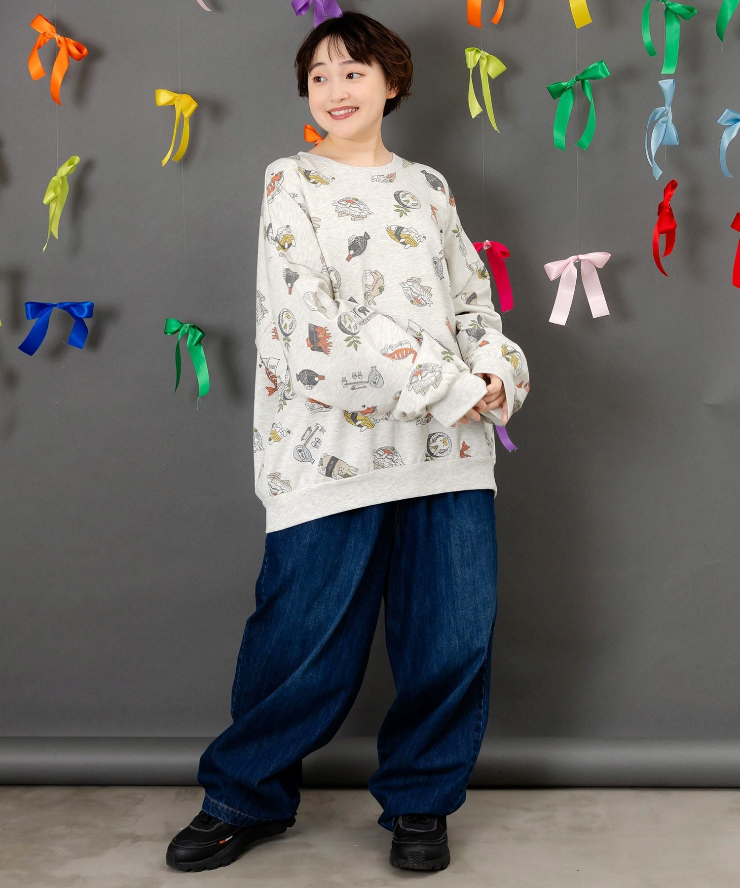 353138：ラビル寿司尽くし裏毛プルオーバーの通販-ScoLar