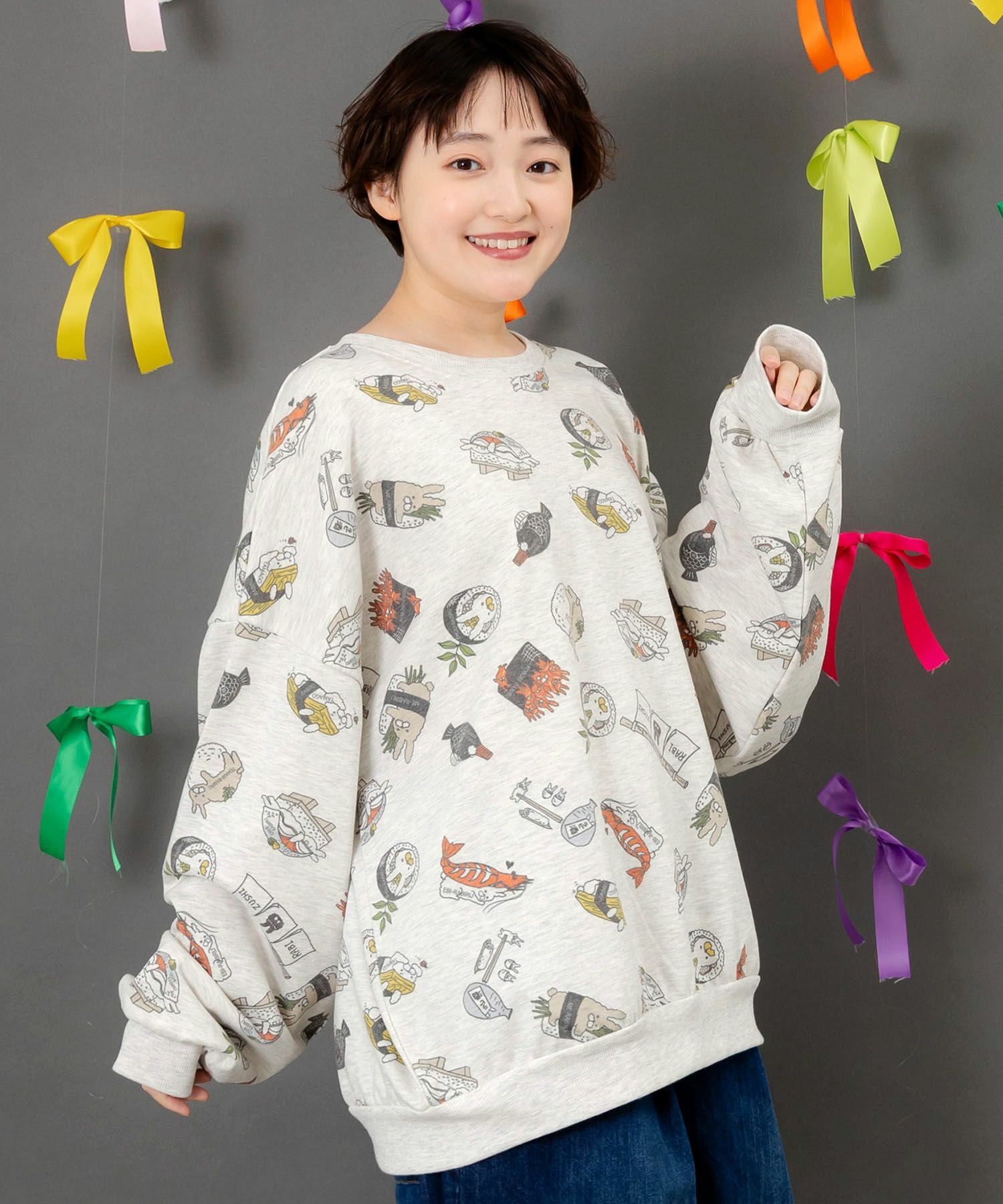 353138：ラビル寿司尽くし裏毛プルオーバーの通販-ScoLar