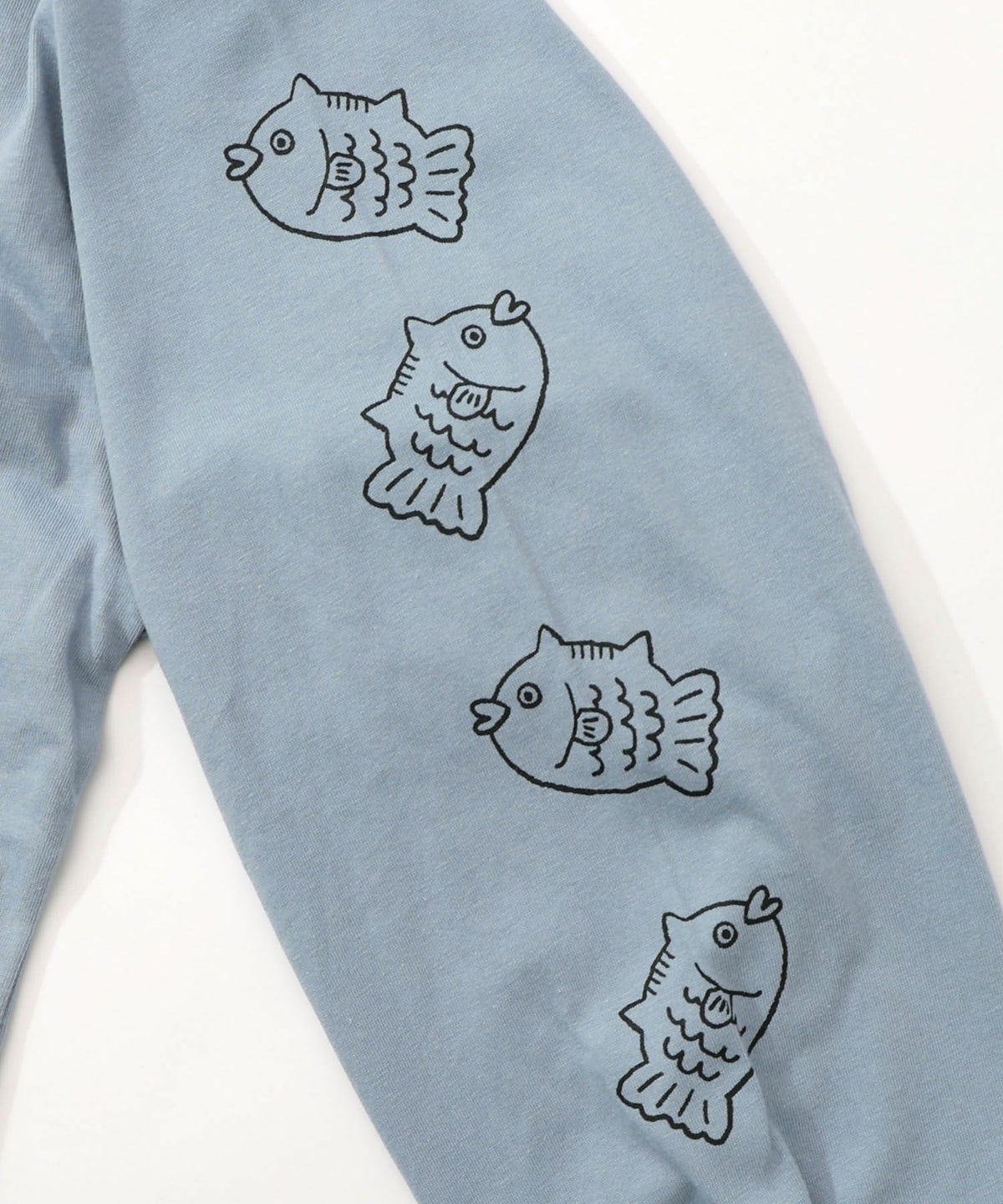 タイ焼き招きネコ刺繍ロンT-16