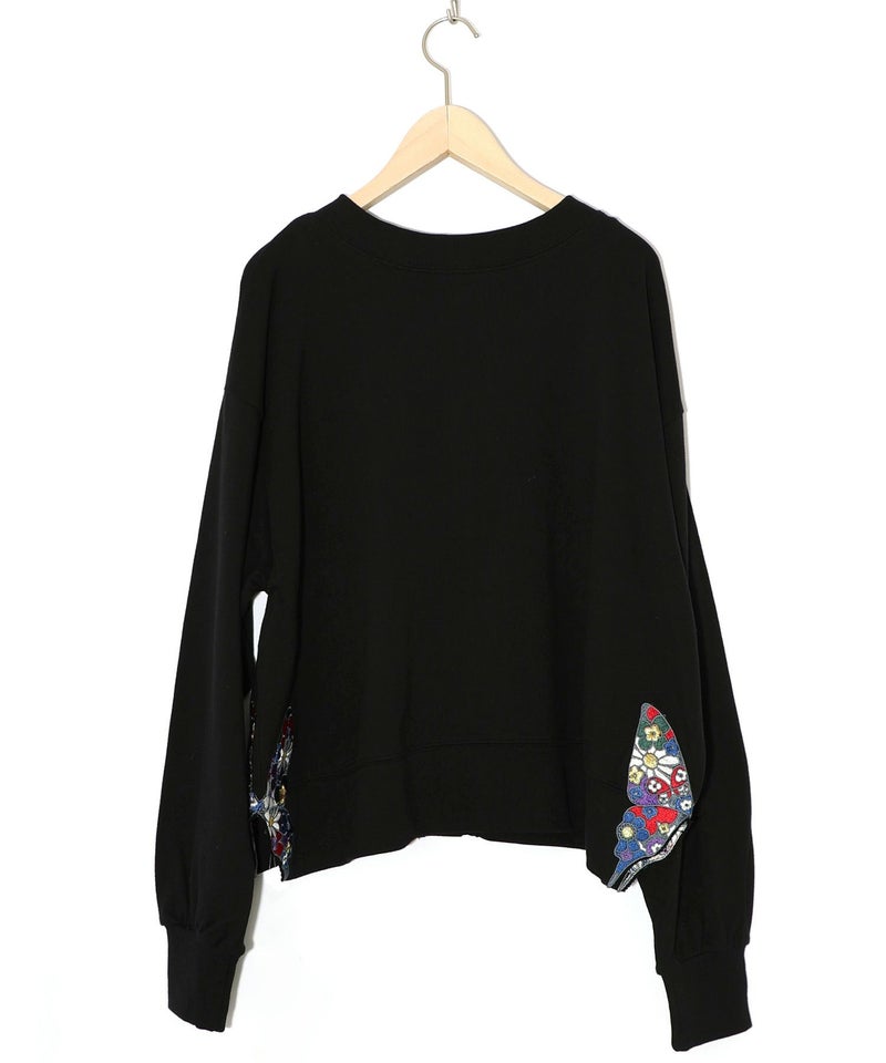 裾蝶刺繍2wayミニ裏毛カーディガン-12