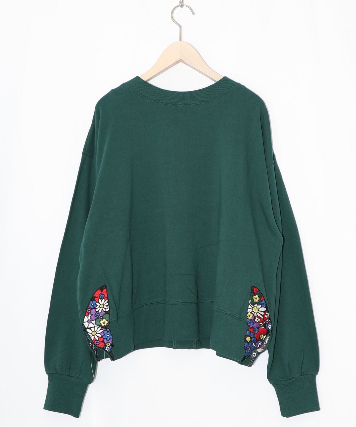 裾蝶刺繍2wayミニ裏毛カーディガン-15