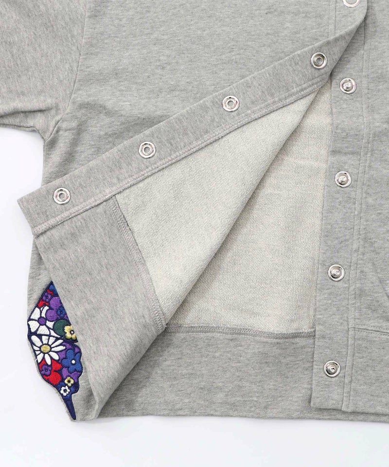 裾蝶刺繍2wayミニ裏毛カーディガン-20