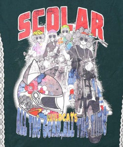 レースライン×ロック柄ミニ裏毛ワンピース-14