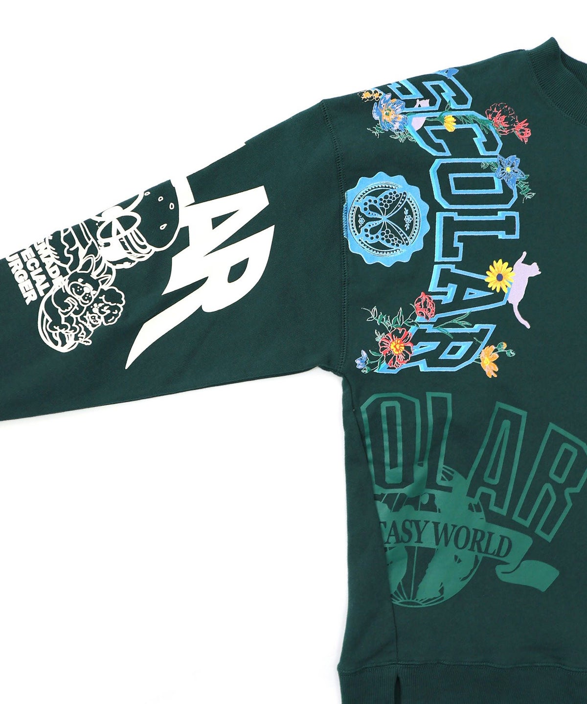 ポップ柄リメイク風ミニ裏毛プルオーバー-16