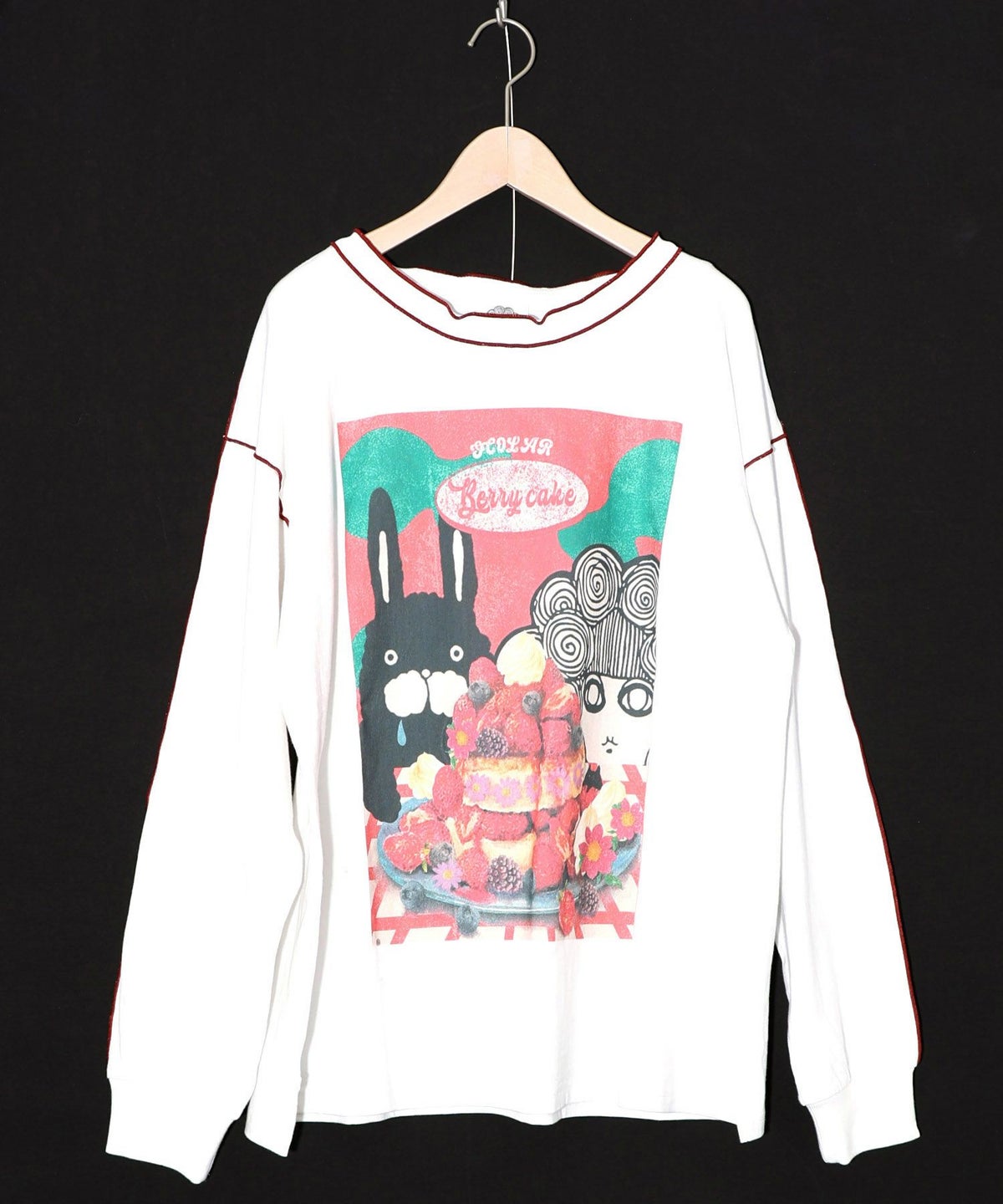 ベリーパンケーキ柄メロー加工プルオーバー-8