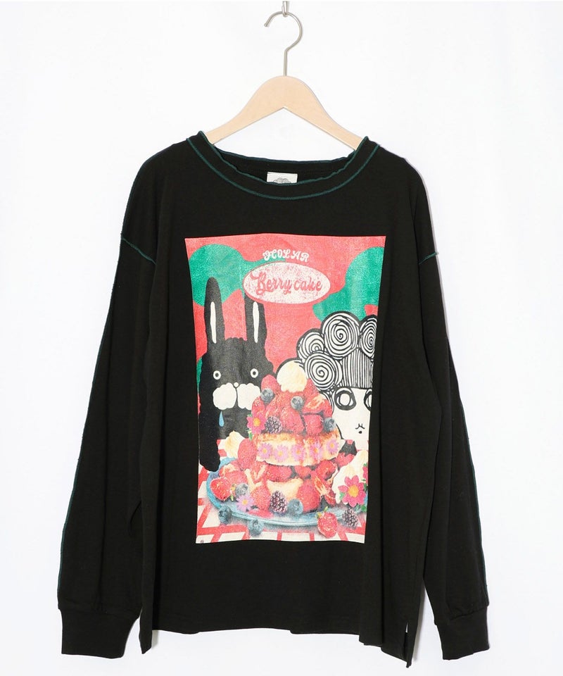 ベリーパンケーキ柄メロー加工プルオーバー-10