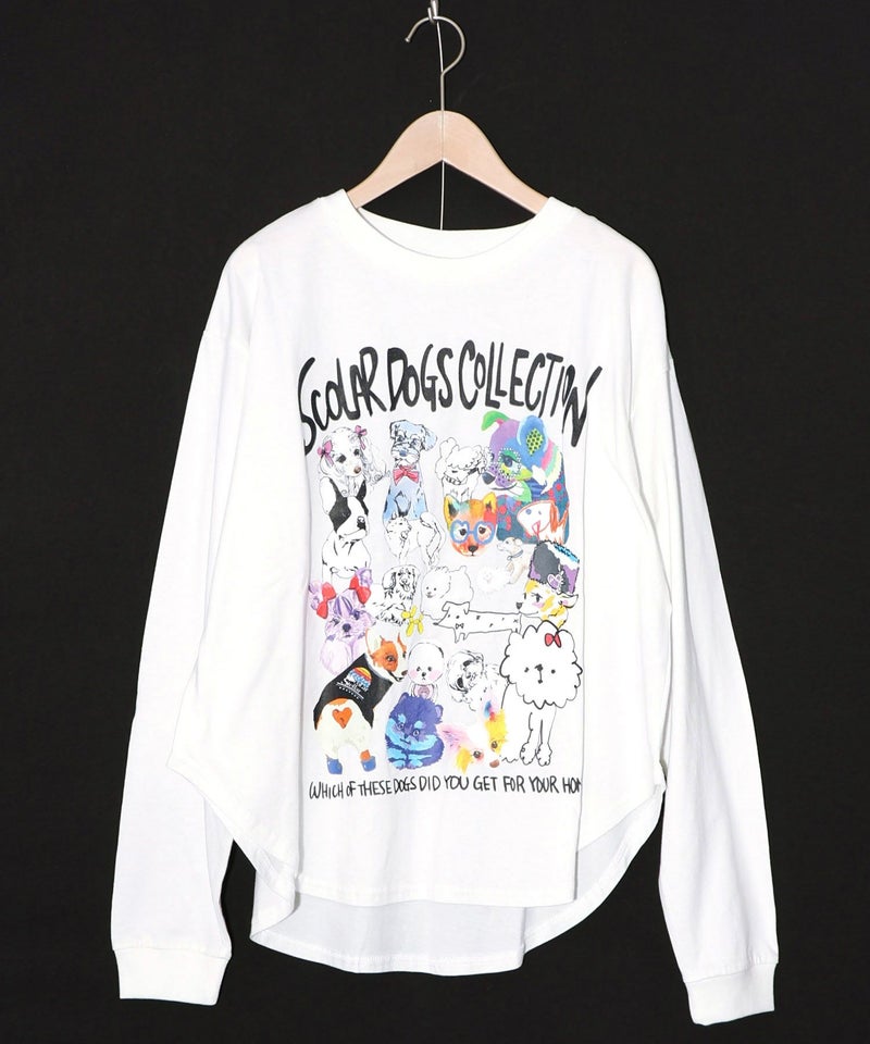 スカラーわんちゃんコレクション柄ロンT-9