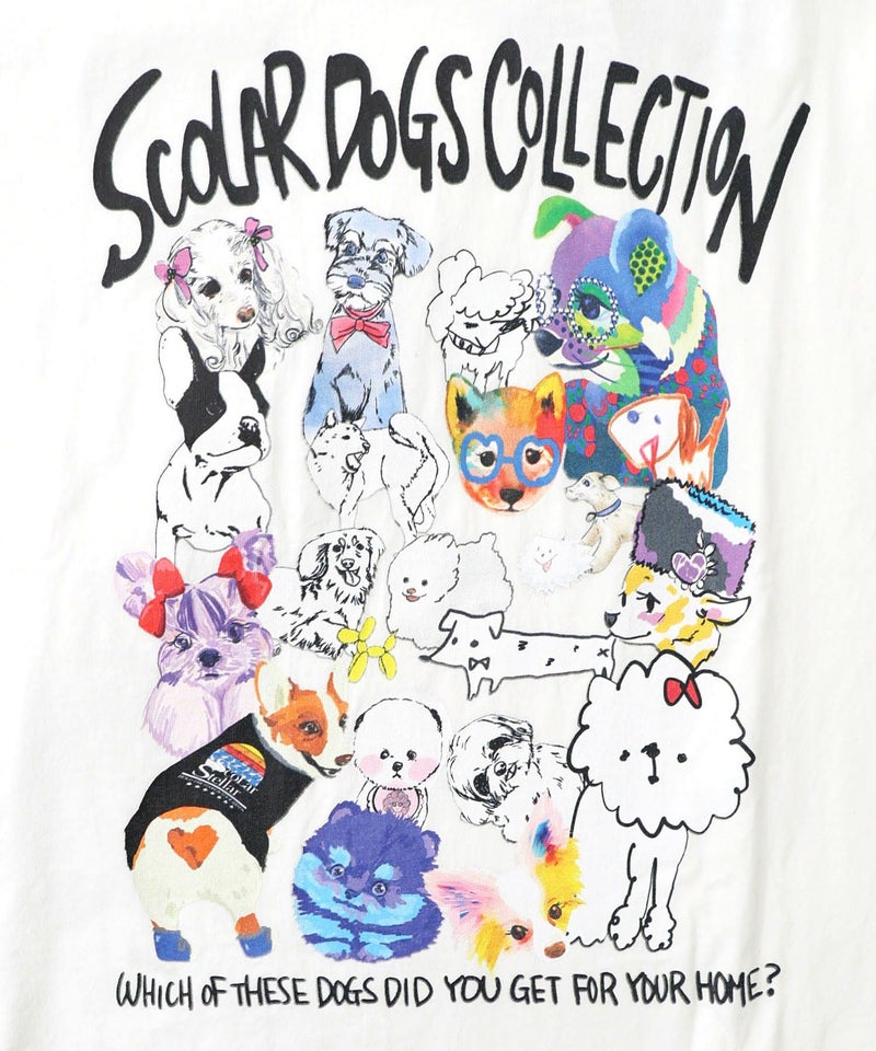 スカラーわんちゃんコレクション柄ロンT-10