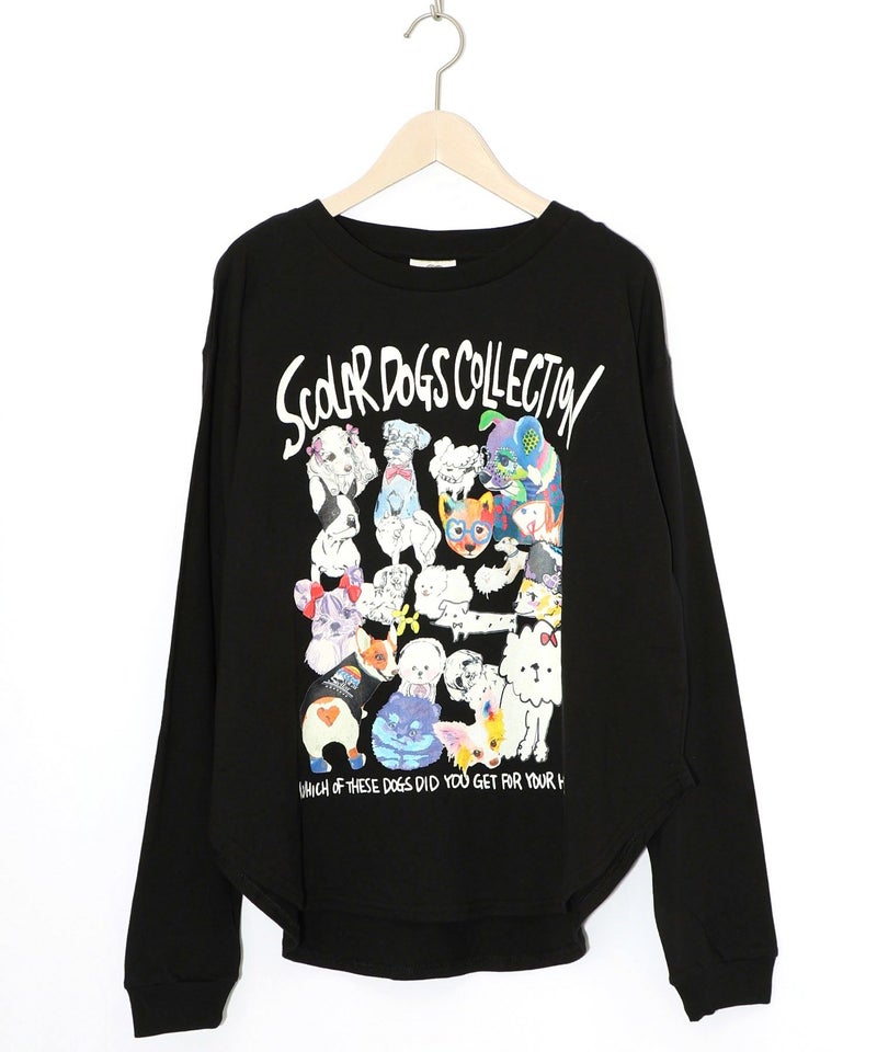 スカラーわんちゃんコレクション柄ロンT-11