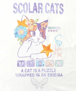 ネコちゃんのデイリールーティン柄ロンT-10