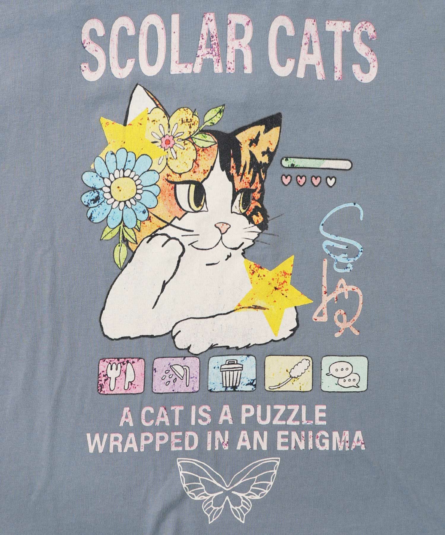 153777：ネコちゃんのデイリールーティン柄ロンTの通販-ScoLar