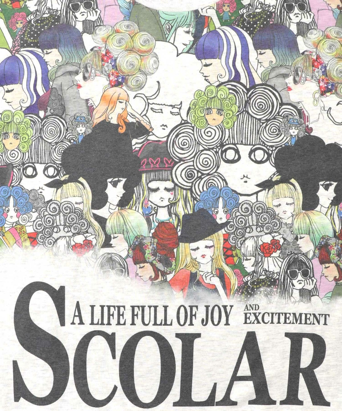 スカラーと女の子がいっぱい裏毛プルオーバー-18