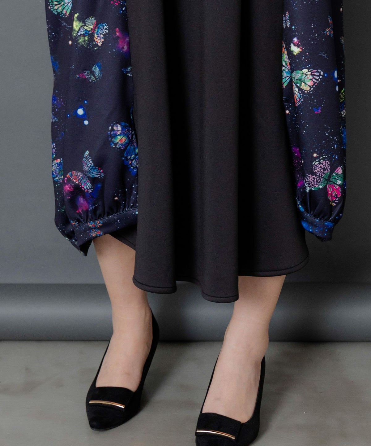 宇宙蝶柄×ジャージ生地 ジャンパースカート-7