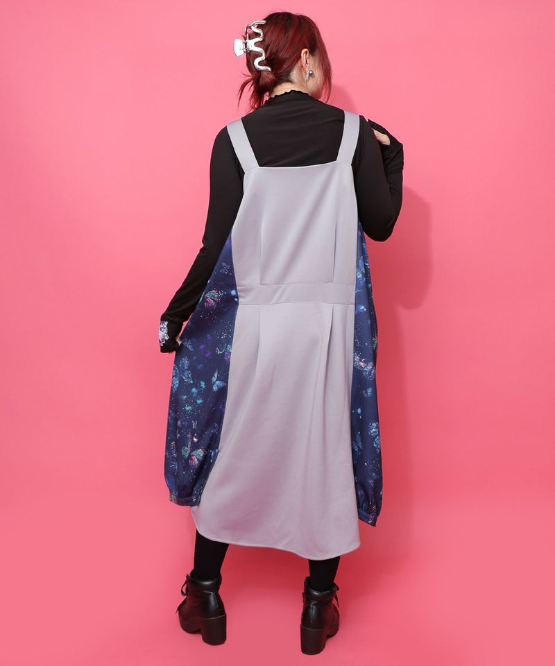 宇宙蝶柄×ジャージ生地 ジャンパースカート-15