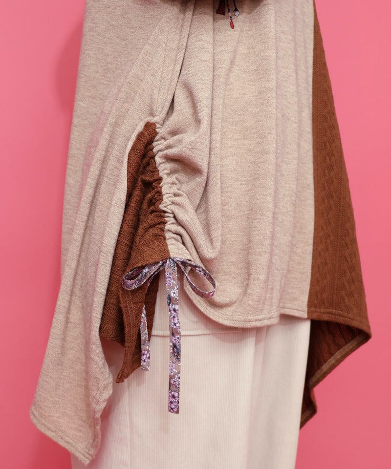 雅結×iS ScoLarコラボ 異素材切替プルオーバー-14