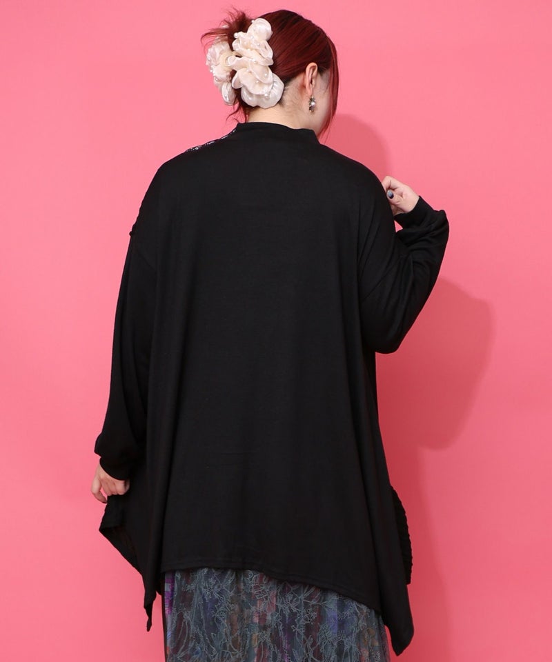 雅結×iS ScoLarコラボ 異素材切替プルオーバー-21