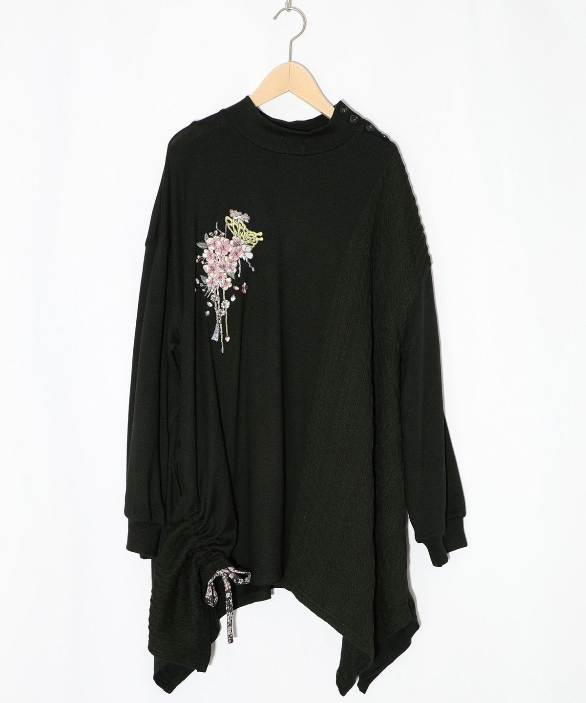 雅結×iS ScoLarコラボ 異素材切替プルオーバー-23