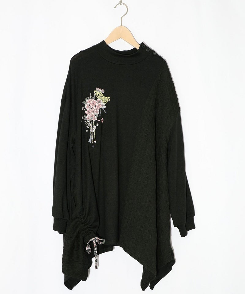 雅結×iS ScoLarコラボ 異素材切替プルオーバー-23