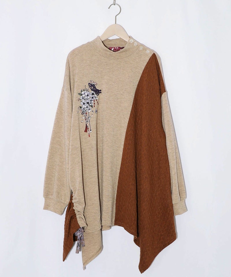 雅結×iS ScoLarコラボ 異素材切替プルオーバー-27