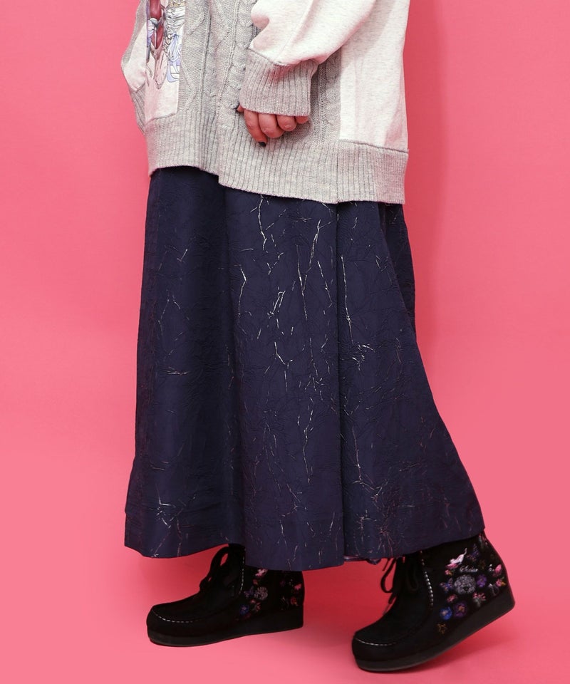 雅結×iS ScoLarコラボ 花蝶リバーシブルスカート-10