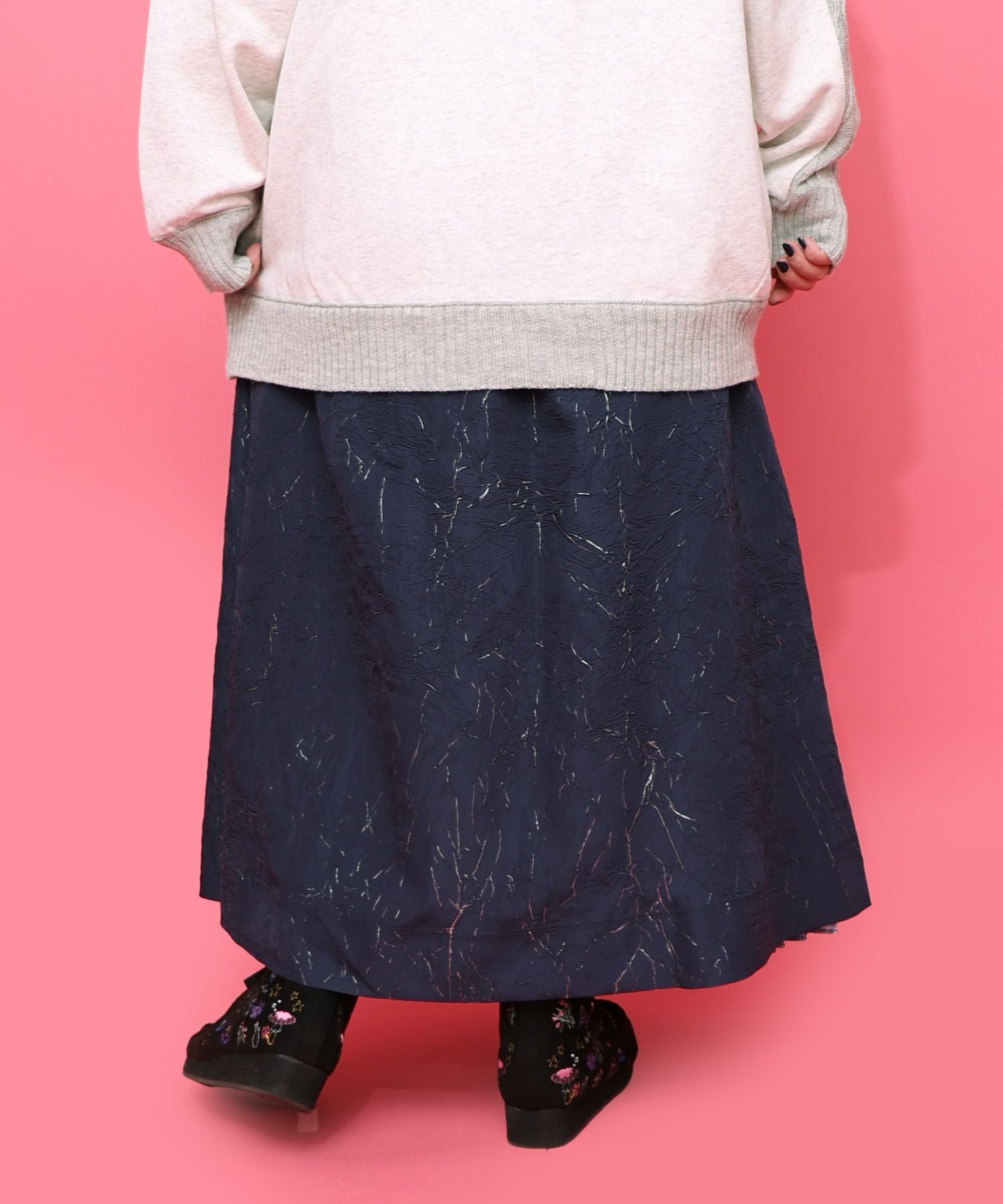 553295：雅結×iS ScoLarコラボ 花蝶リバーシブルスカートの通販-ScoLar