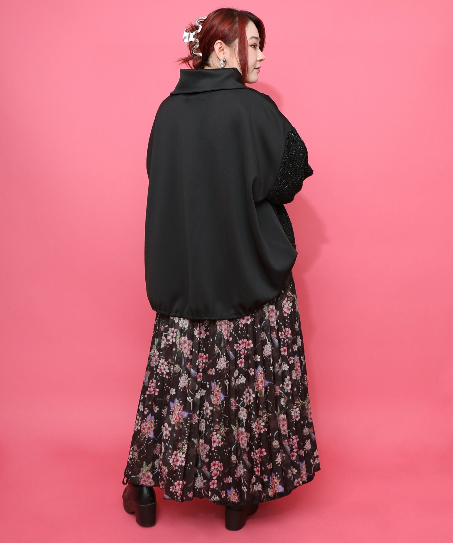 553295：雅結×iS ScoLarコラボ 花蝶リバーシブルスカートの通販-ScoLar