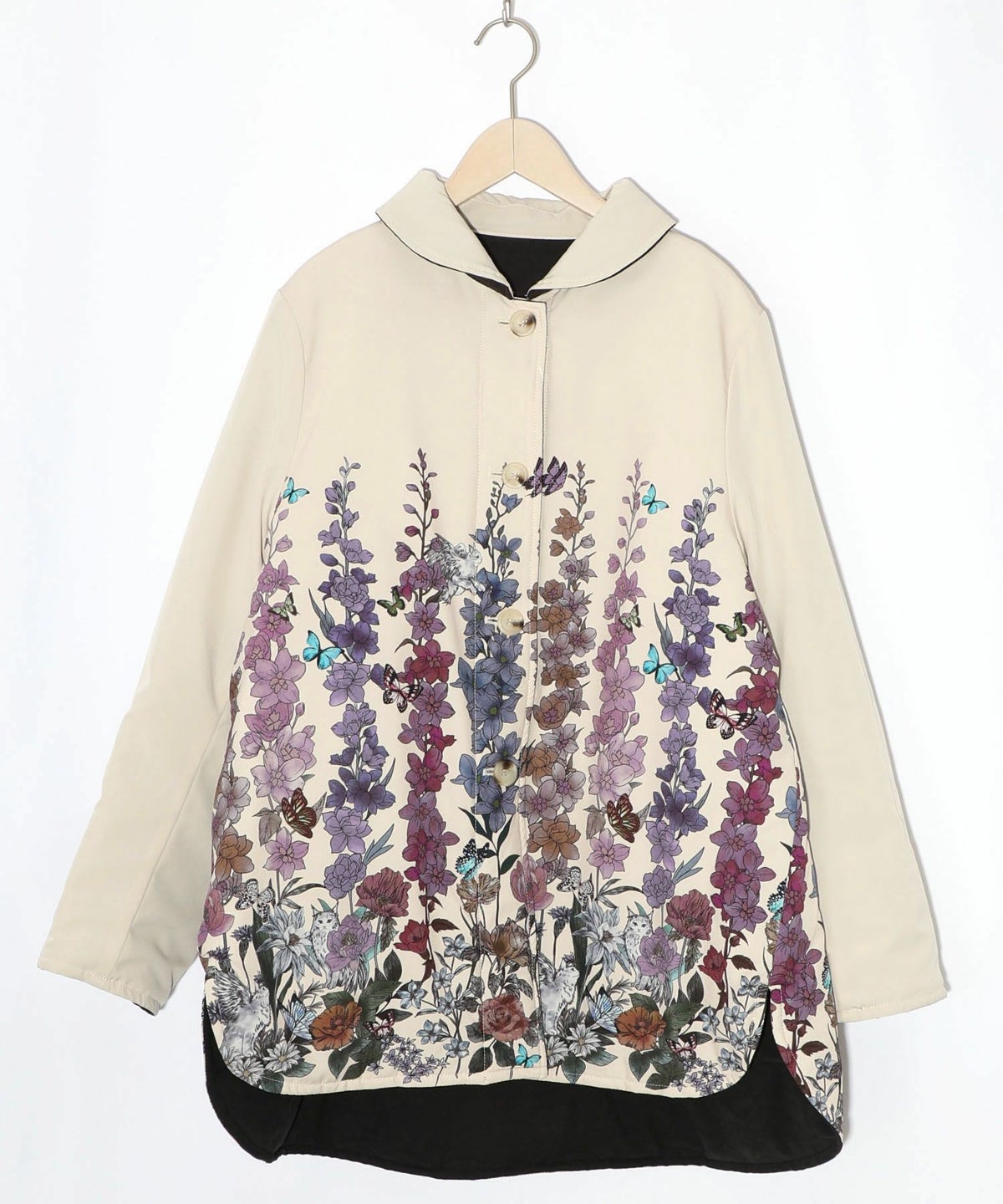 花柄orキルティング リバーシブルブルゾン-14