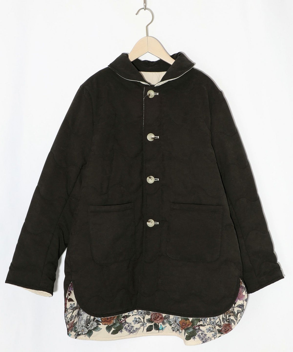 花柄orキルティング リバーシブルブルゾン-15