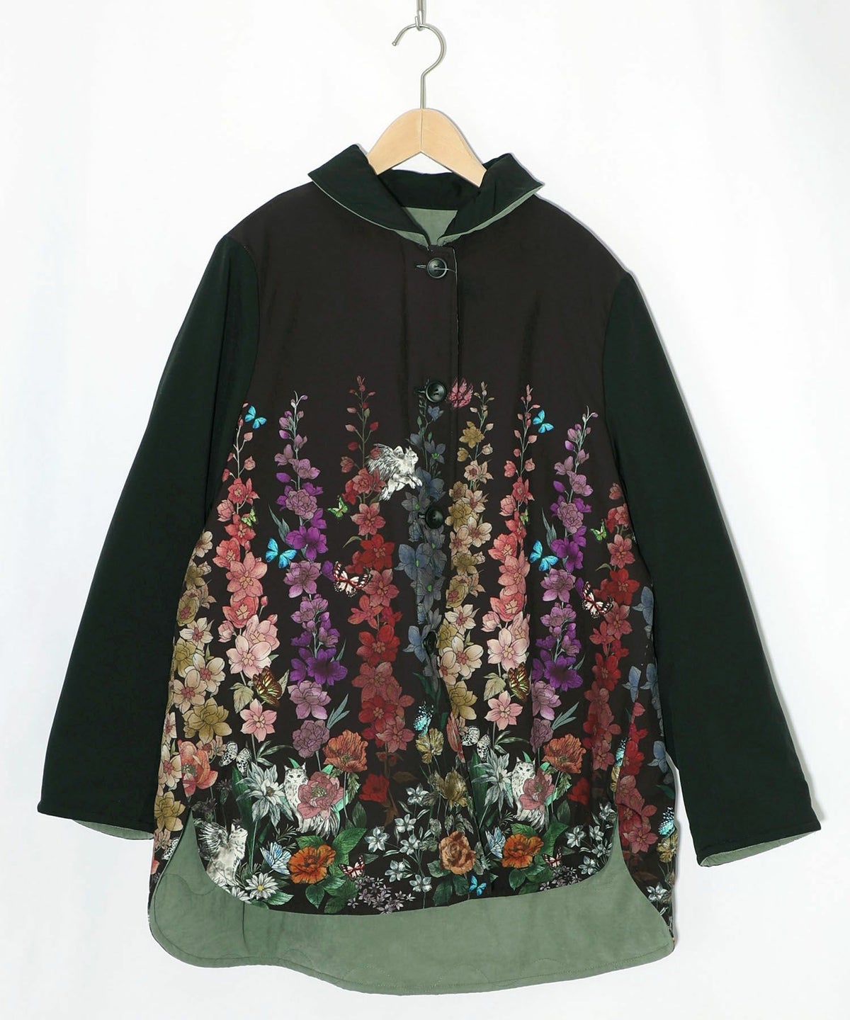 花柄orキルティング リバーシブルブルゾン-17