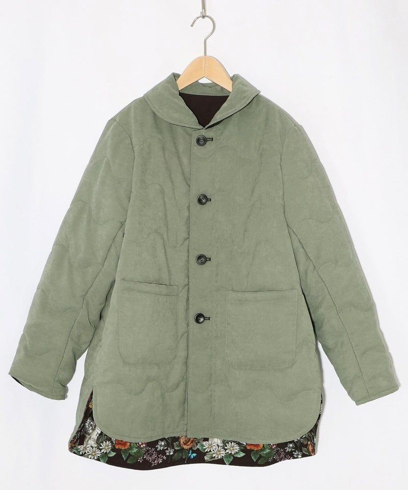 花柄orキルティング リバーシブルブルゾン-18