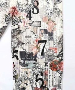 花柄ラベルプリーツパンツ-13