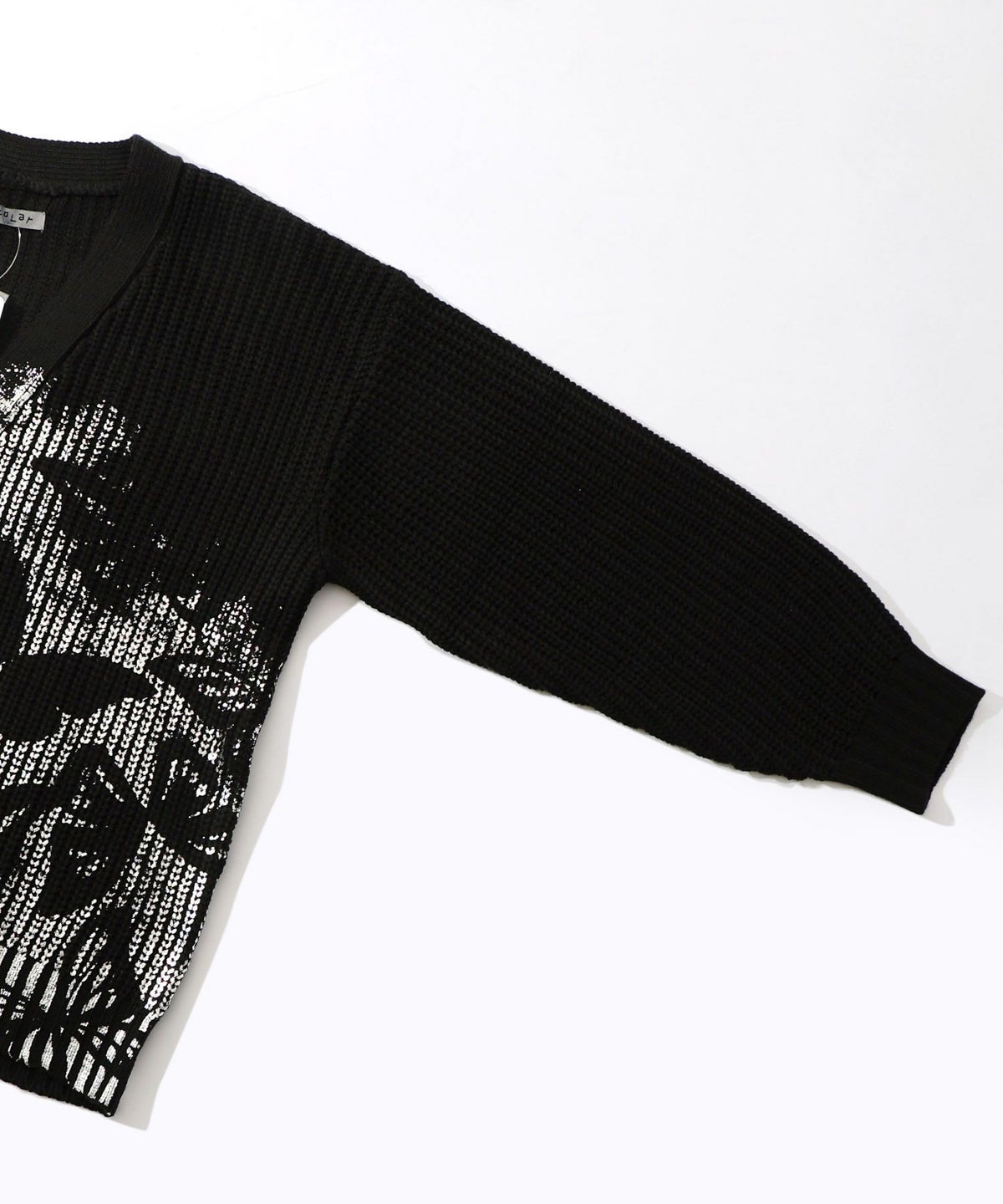 蝶柄箔プリントニットカーディガン-17