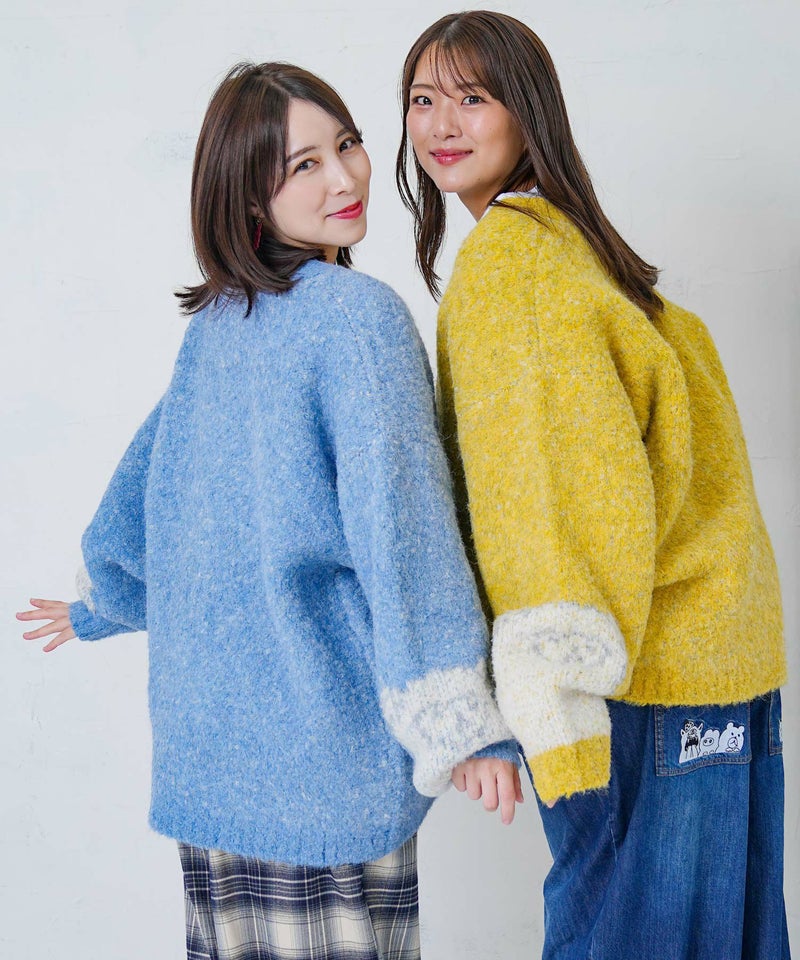 ひつじネコのシャギーニットカーディガン-2