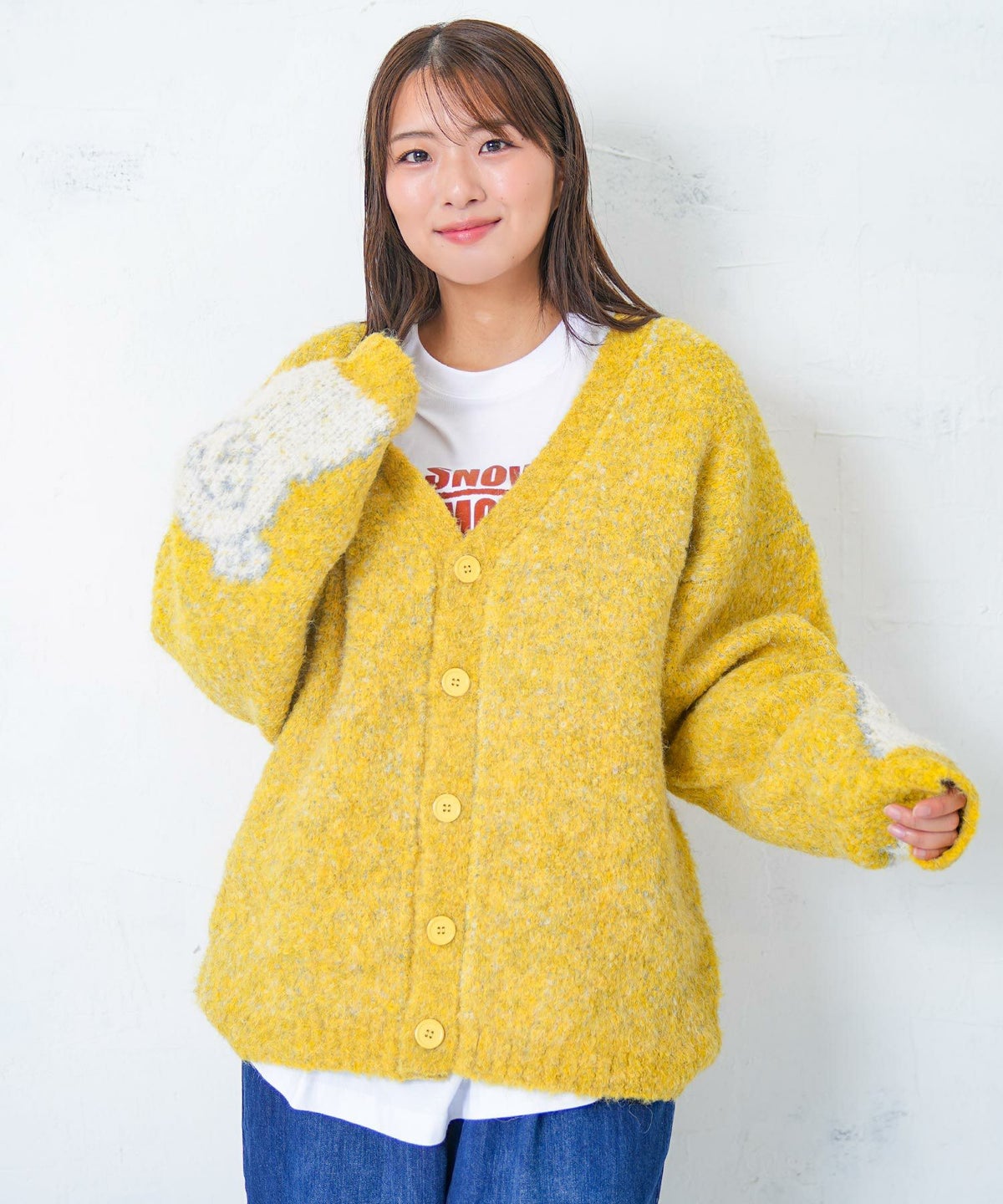 ひつじネコのシャギーニットカーディガン-3