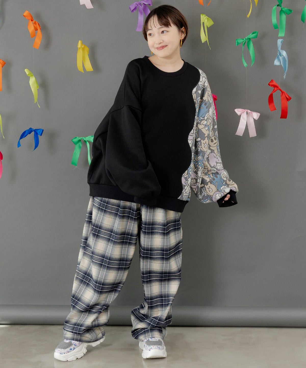 ポッケにパリティキャラクターズ 3素材パンツ-4