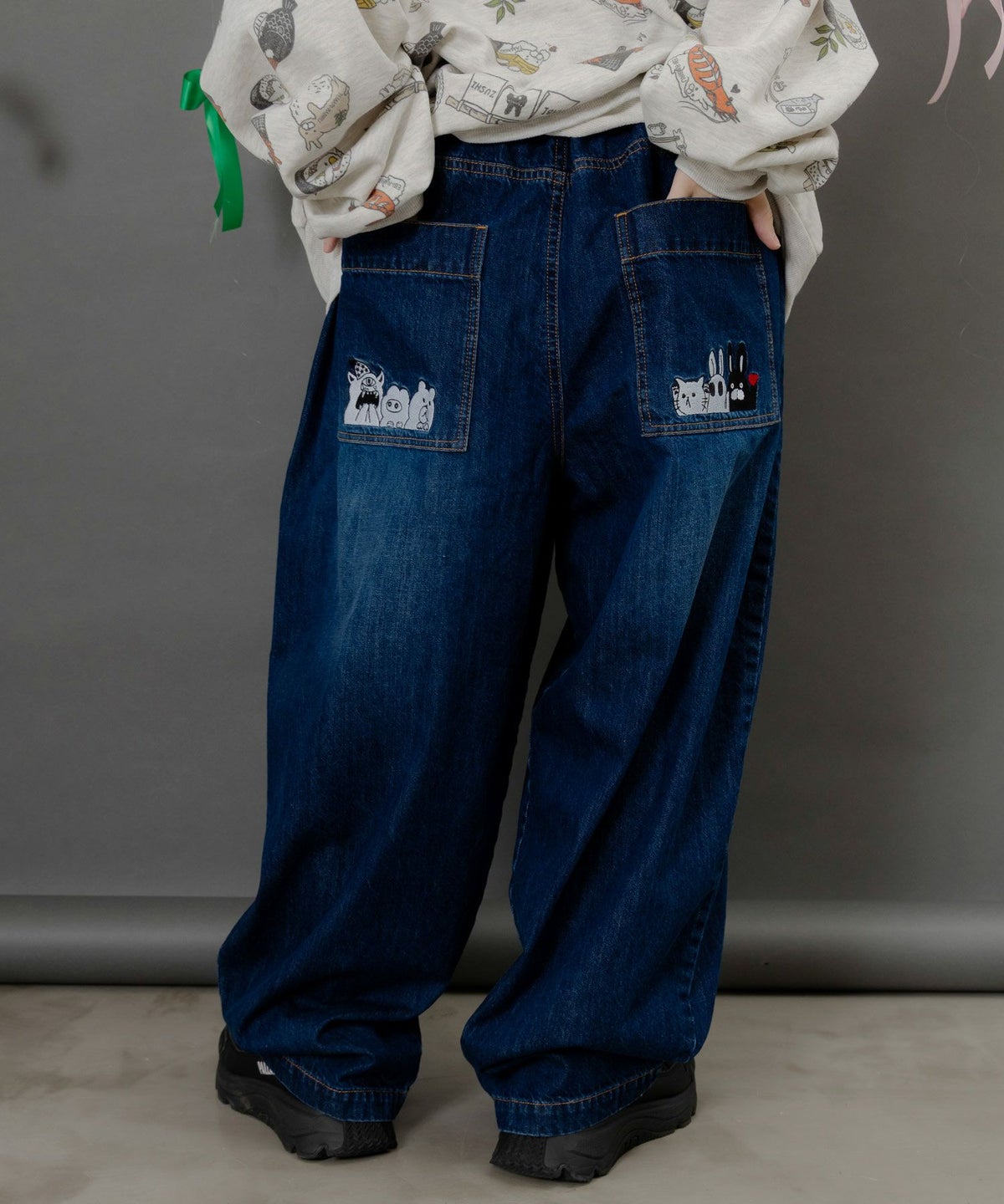 ポッケにパリティキャラクターズ 3素材パンツ-15