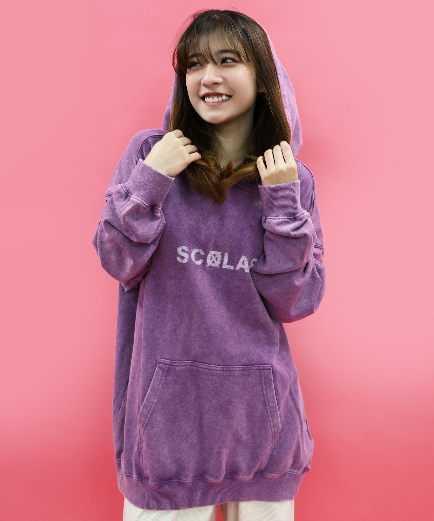 153774：超常現象プリント ケミカル加工裏毛パーカーの通販-ScoLar