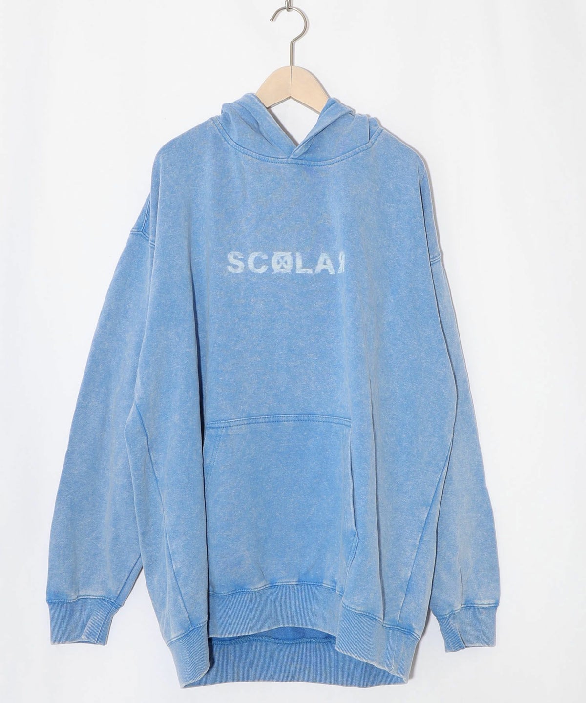 超常現象プリント ケミカル加工裏毛パーカー-4