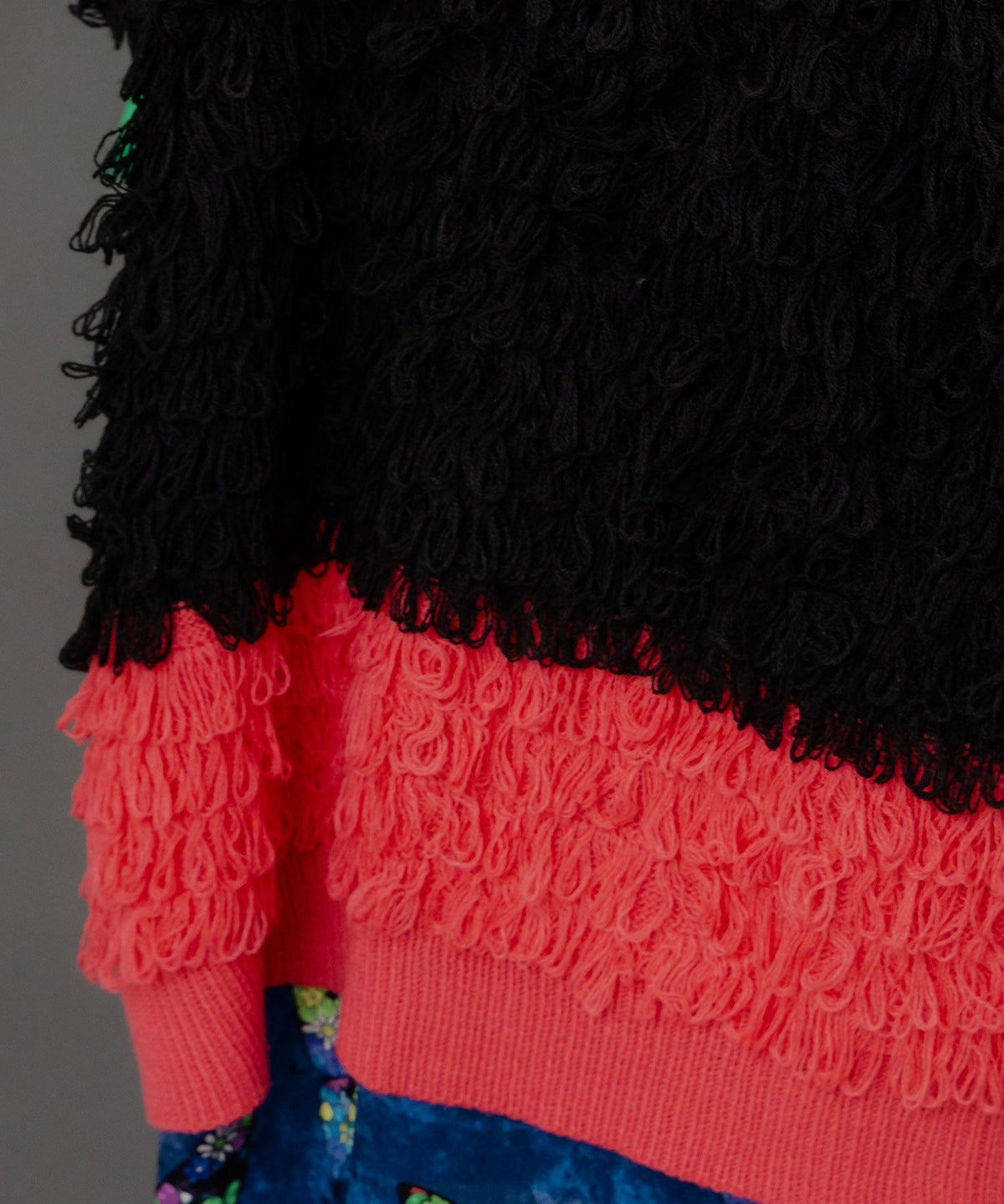 バイカラーフリンジニットカーディガン-8