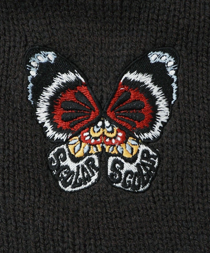 蝶刺繍ニットカーディガン-10