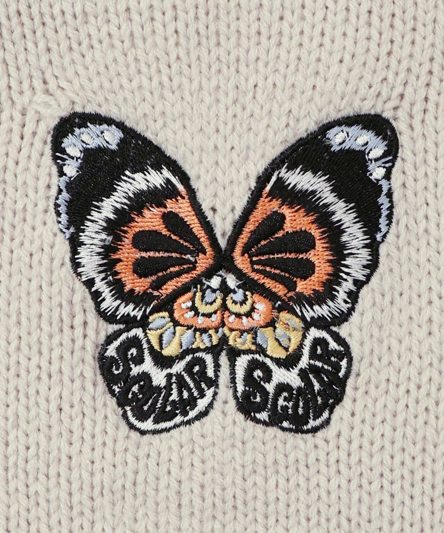 153769：蝶刺繍ニットカーディガンの通販-ScoLar