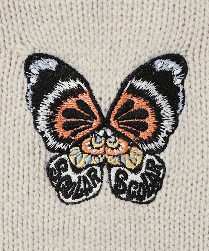 蝶刺繍ニットカーディガン-12