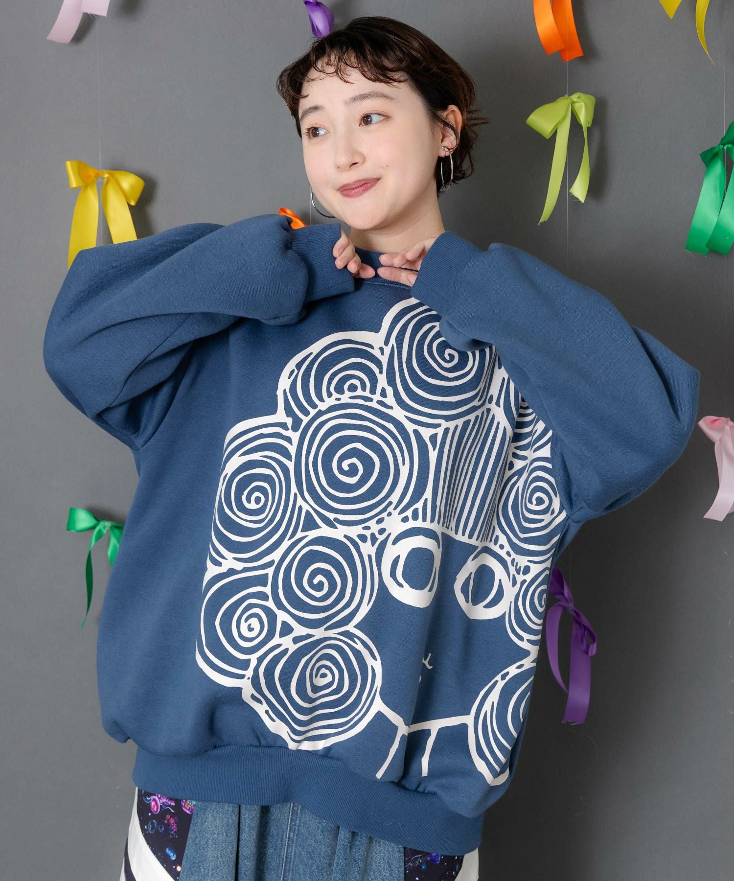 153767：スカラーちゃん裏起毛 BIGプリントプルオーバーの通販-ScoLar