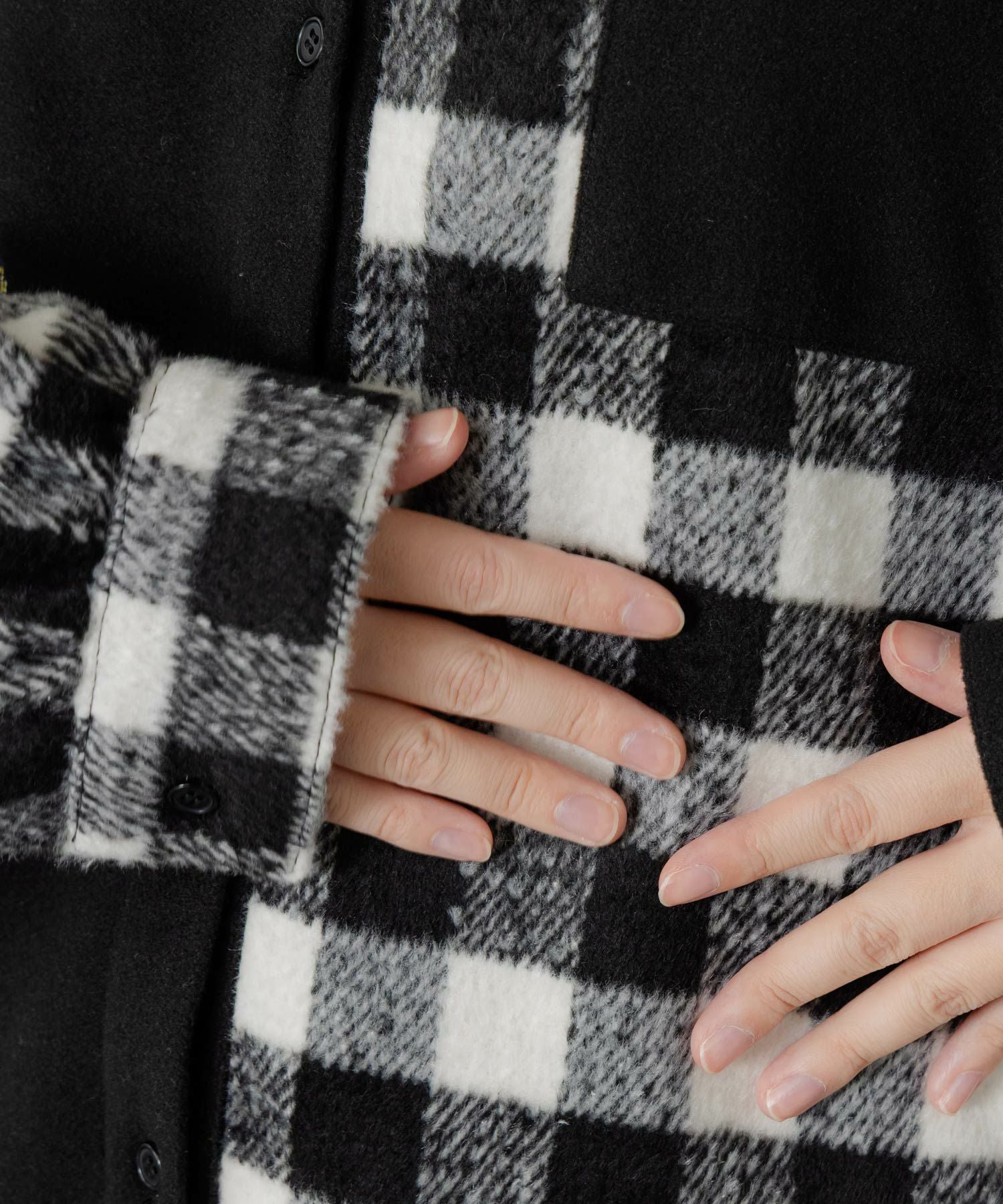 153766：POP刺繍×チェック柄シャツの通販-ScoLar