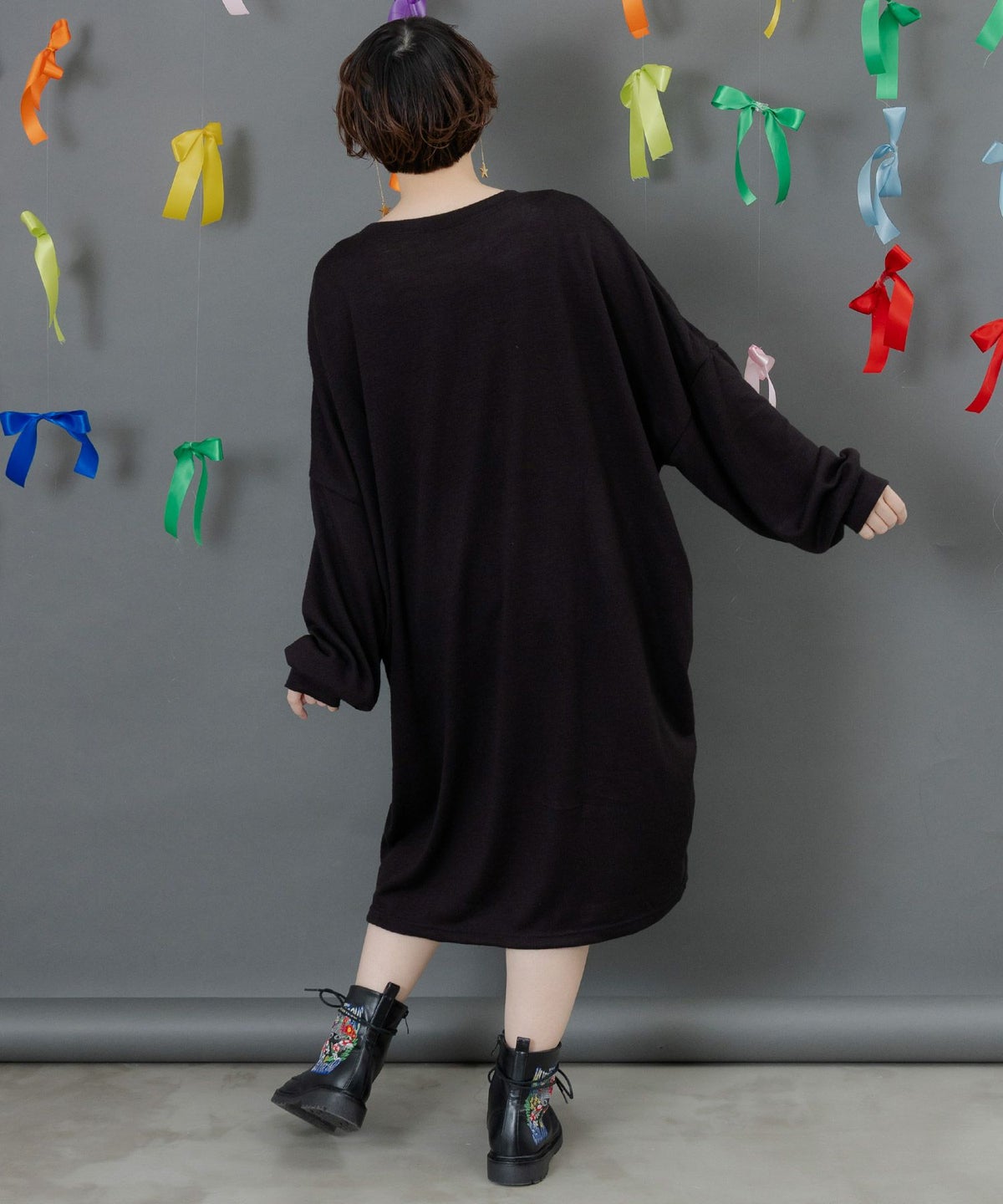 スカラートランプ アップリケ刺繍ワンピース-6