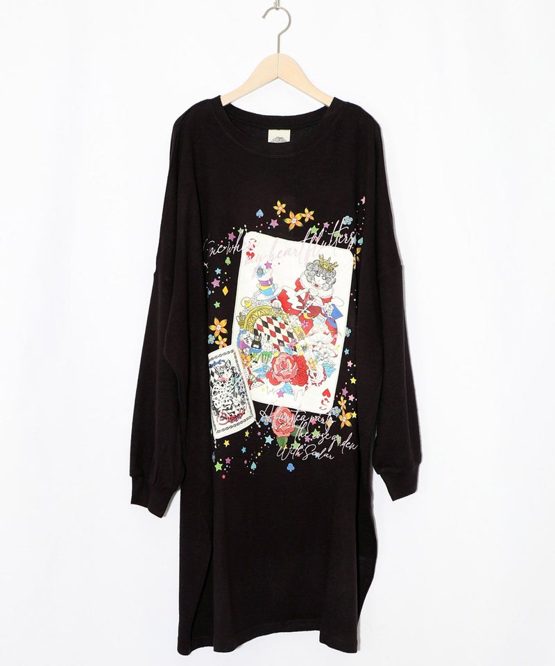 スカラートランプ アップリケ刺繍ワンピース-11