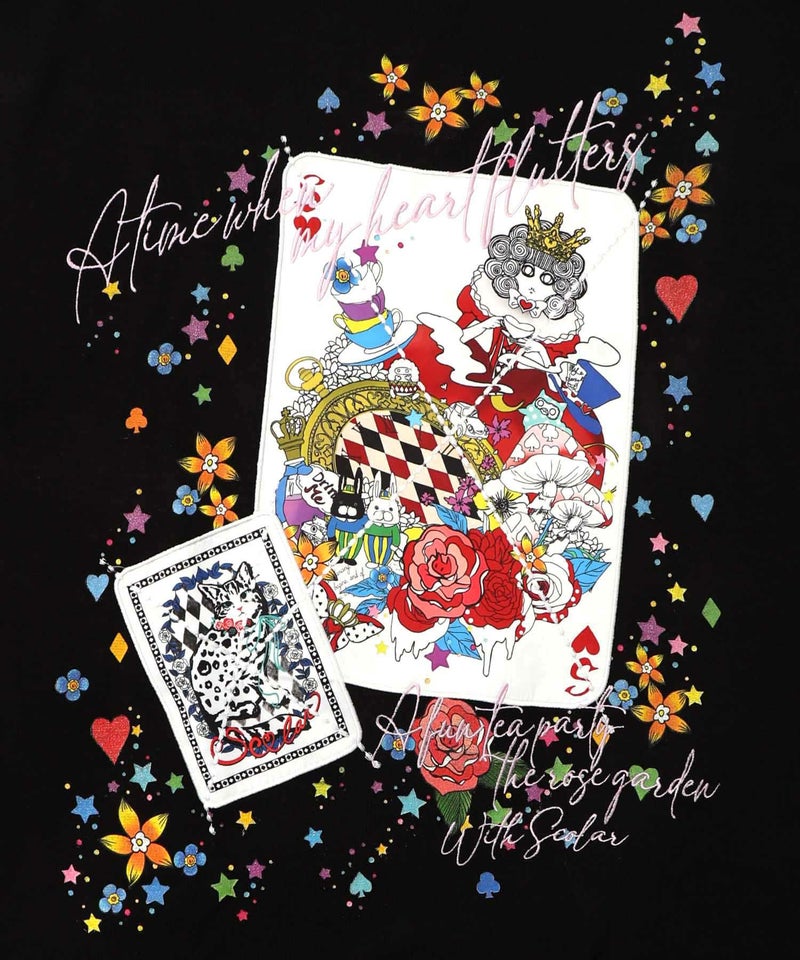 スカラートランプ アップリケ刺繍ワンピース-12