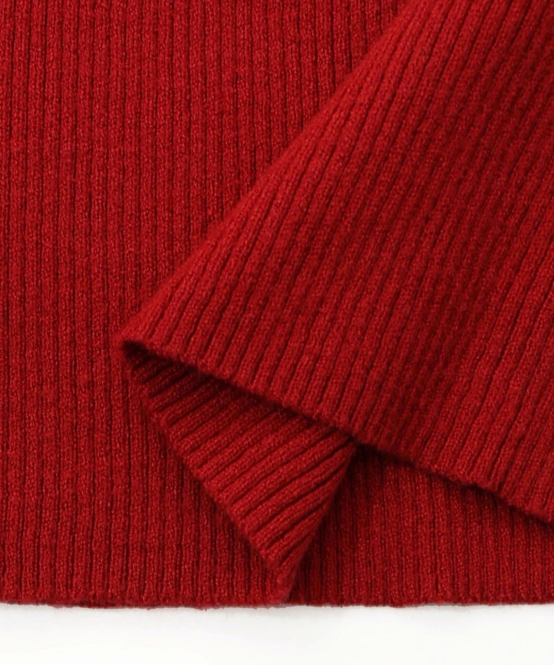 シアー×ニット 切替トップス-18