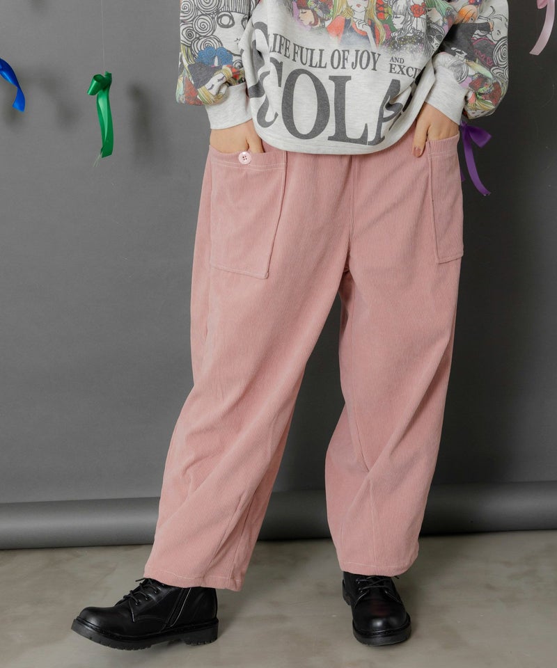 スカラーちゃん刺繍コーデュロイパンツ-1