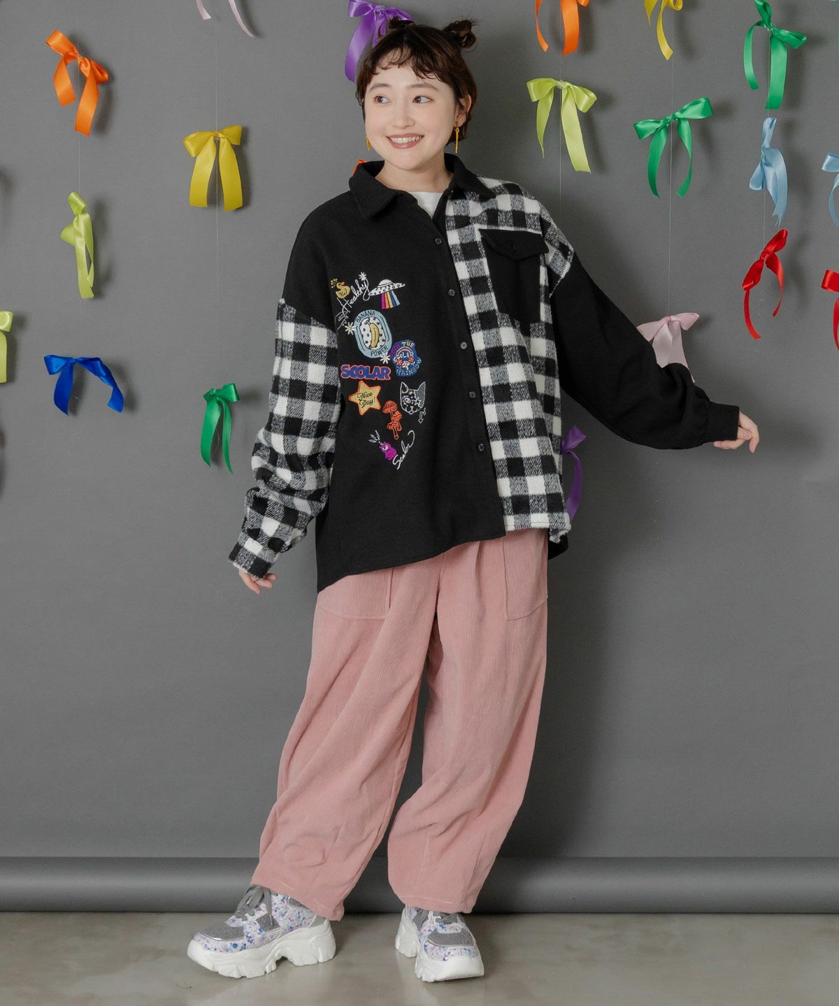 スカラーちゃん刺繍コーデュロイパンツ-10